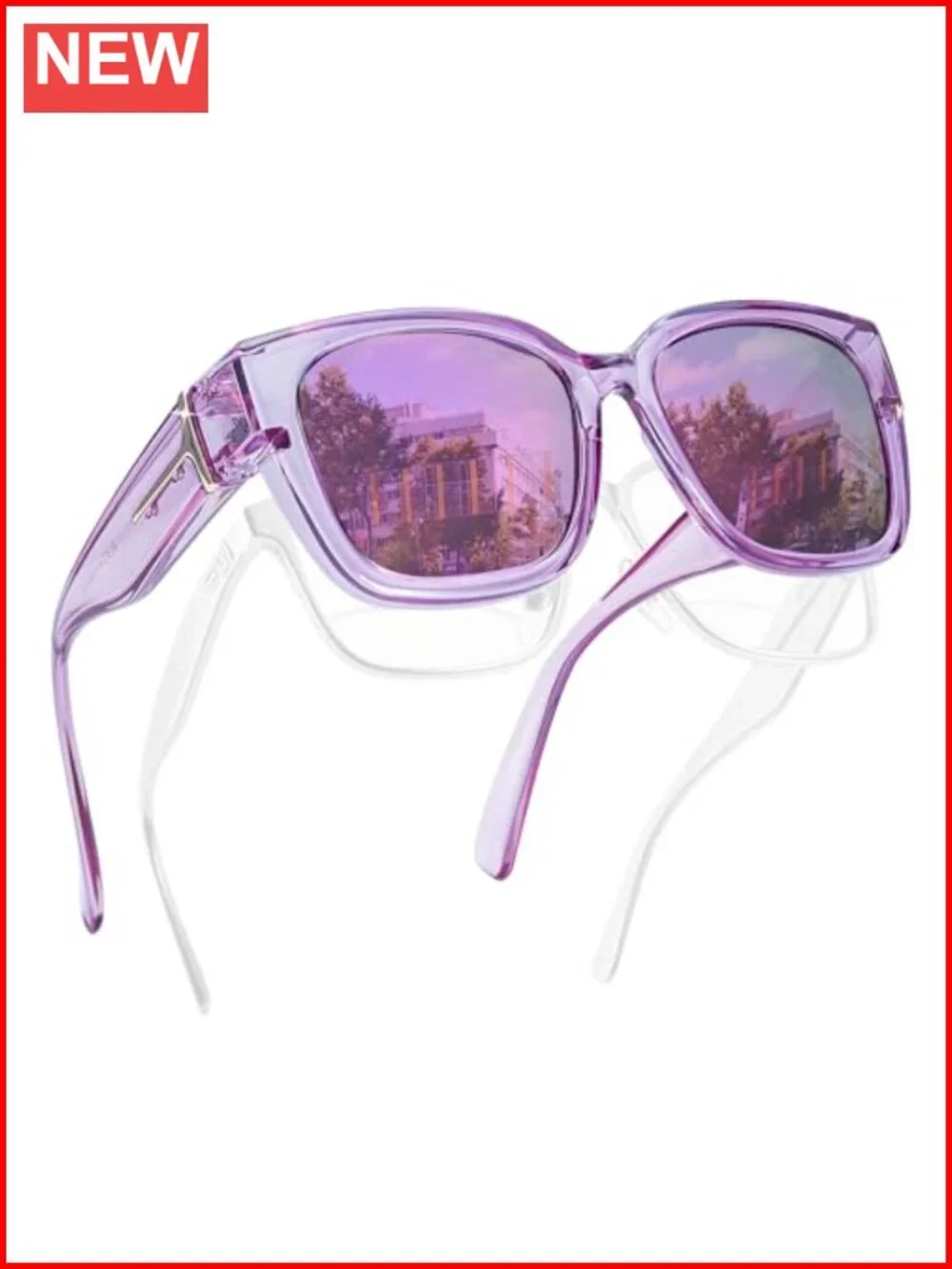 Polarized Fit Over Glasses Sunglasses Women UV Protection Oversized